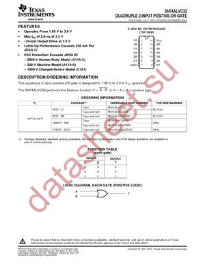 SN74ALVC32NSR datasheet  